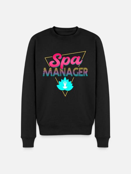 80s Retro Spa Manager Outfit - Men's Premium Organic Jumper - black