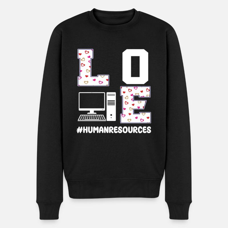 Chère Ressources Humaines Saint-Valentin - Pull Premium bio Homme - noir
