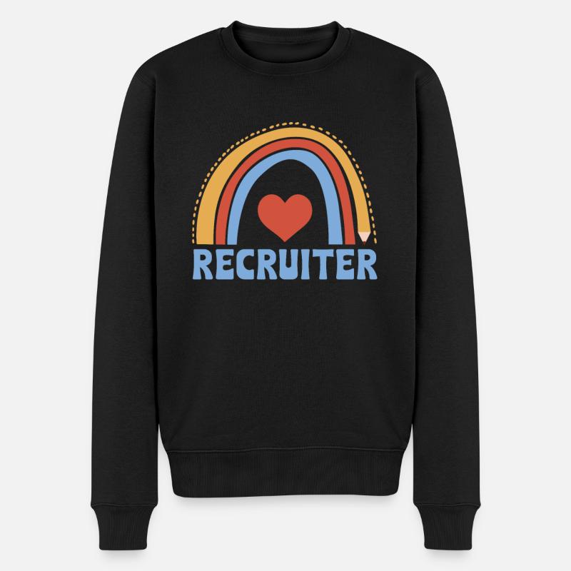 Recruteur Boho Rainbow Costume - Pull Premium bio Homme - noir
