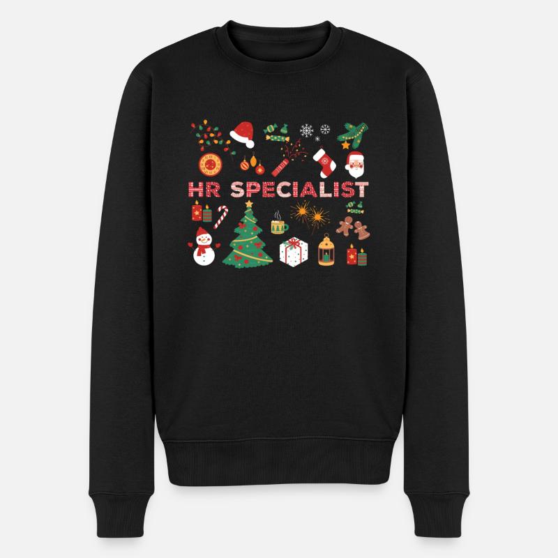 HR Spezialist Weihnachtskostüm - Männer Premium Bio Pullover - Schwarz