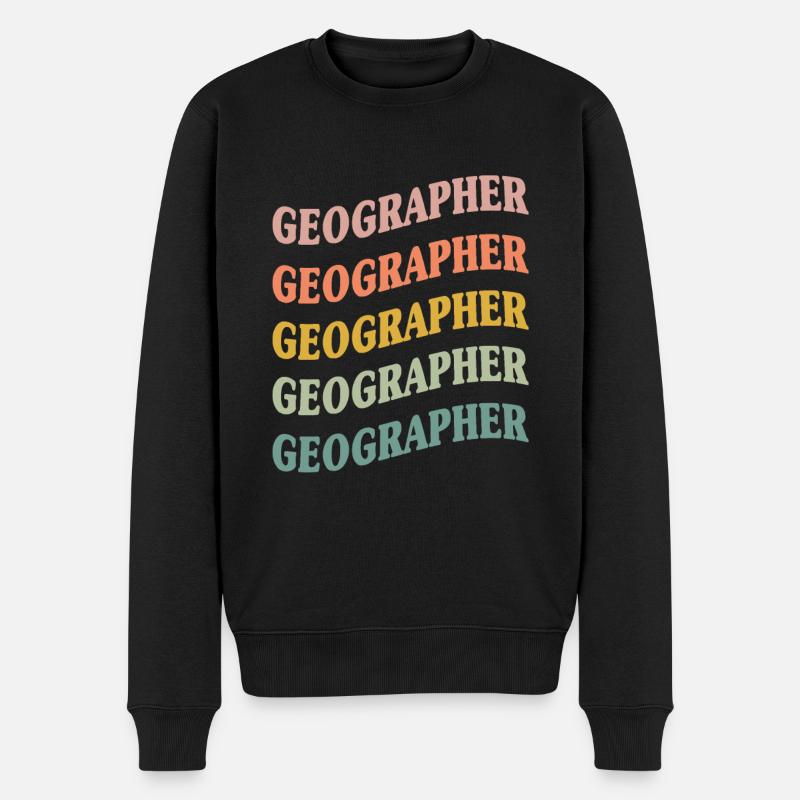 Geograph - Männer Premium Bio Pullover - Schwarz