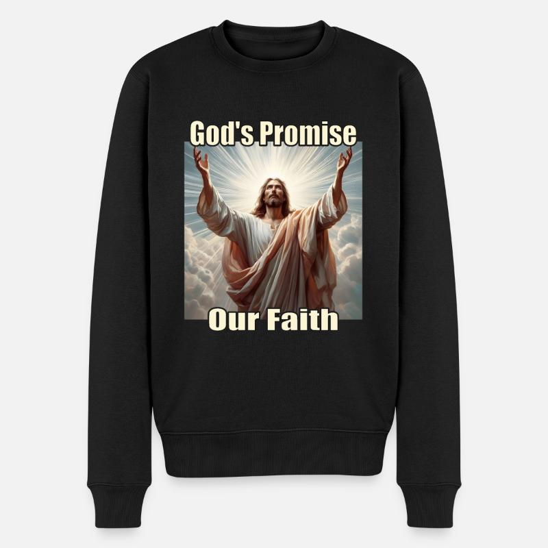 Jésus dans la Lumière Divine - Pull Premium bio Homme - noir