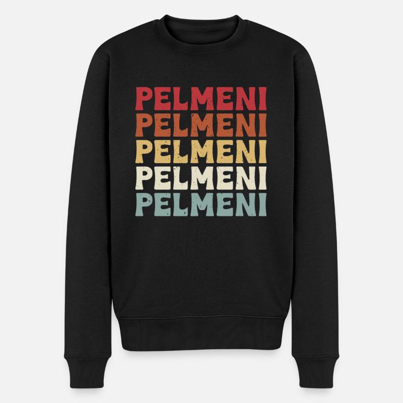 Pelmeni - Männer Premium Bio Pullover - Schwarz