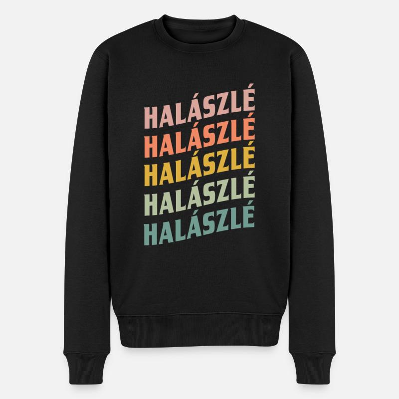 Halaszle - Männer Premium Bio Pullover - Schwarz