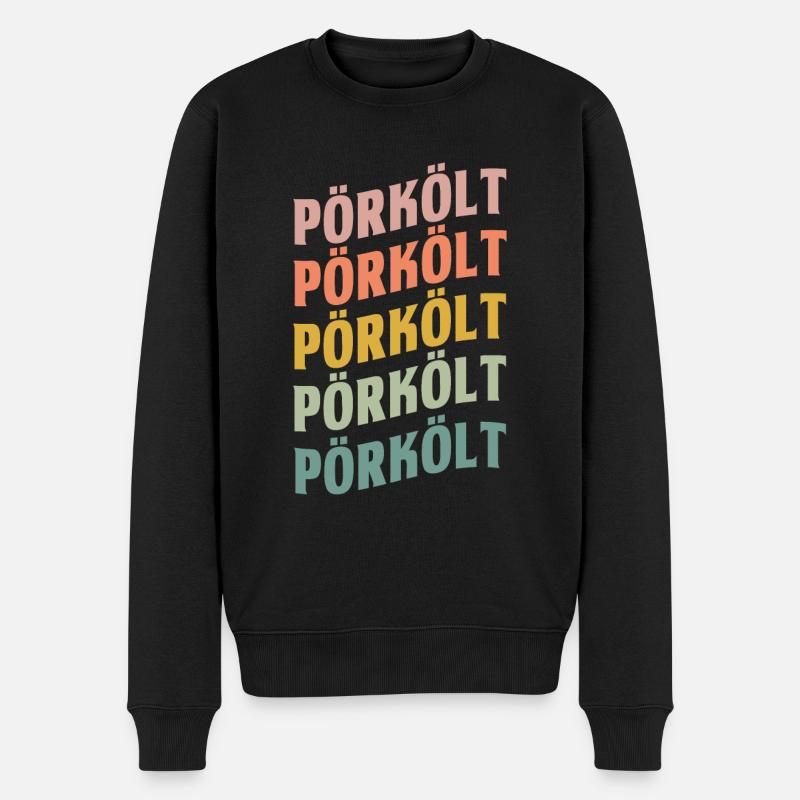 Lettrage Pörkölt - Pull Premium bio Homme - noir