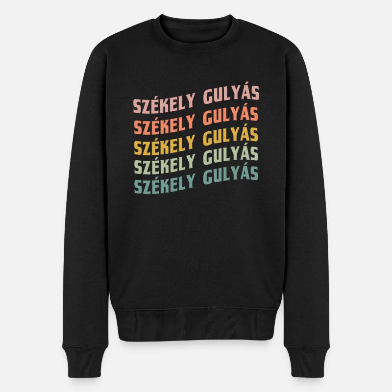 Szekely Gulyas - Männer Premium Bio Pullover - Schwarz