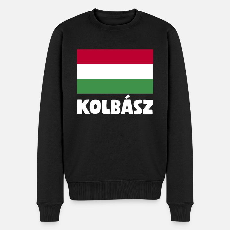 Kolbász Drapeau hongrois - Pull Premium bio Homme - noir