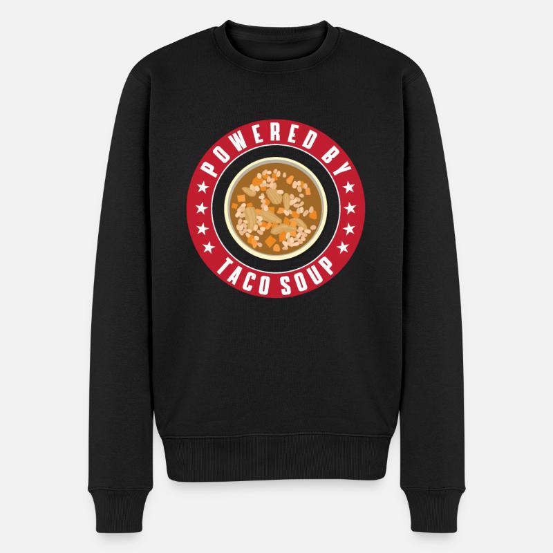Powered By Taco Soup - Männer Premium Bio Pullover - Schwarz