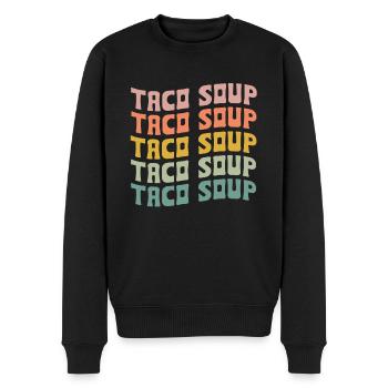 Taco Suppe - Männer Premium Bio Pullover - Schwarz - Vorne - Nico (187cm)