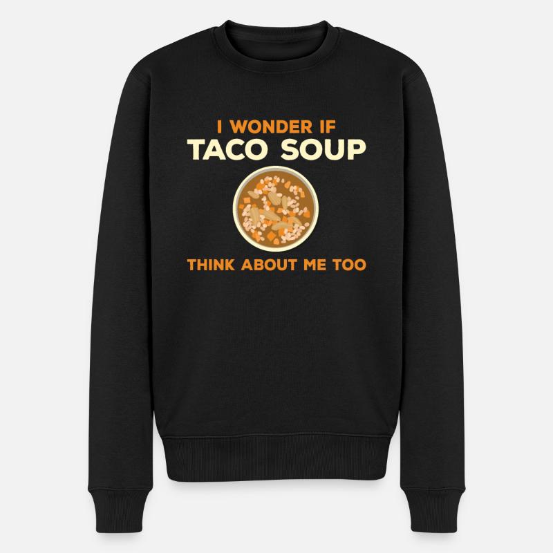Conception de soupe à tacos drôle - Pull Premium bio Homme - noir