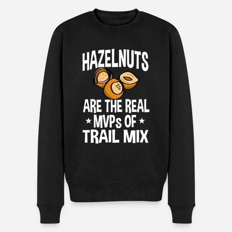 Haselnuss Spruch - Männer Premium Bio Pullover - Schwarz