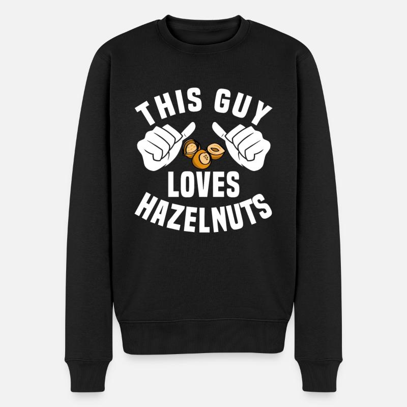 This guy loves hazelnuts - Men's Premium Organic Jumper - black