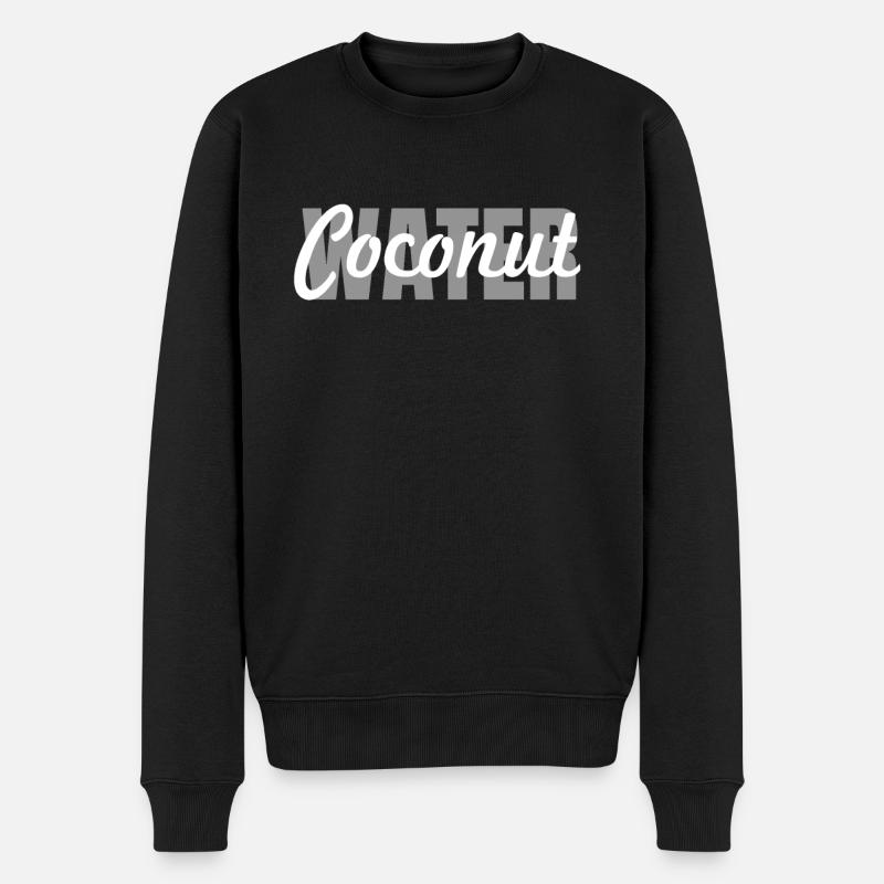 Kokoswasser - Männer Premium Bio Pullover - Schwarz