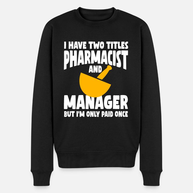 Pharmaciens et gestionnaires - Pull Premium bio Homme - noir