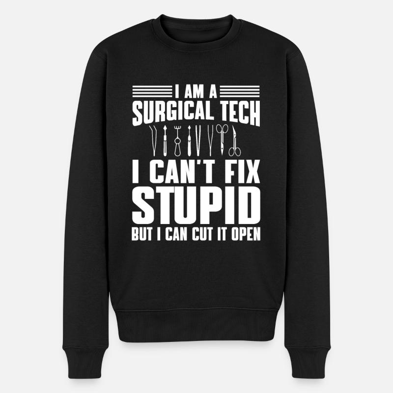 chiAssistante Technique Chirurgicale Humour - Pull Premium bio Homme - noir