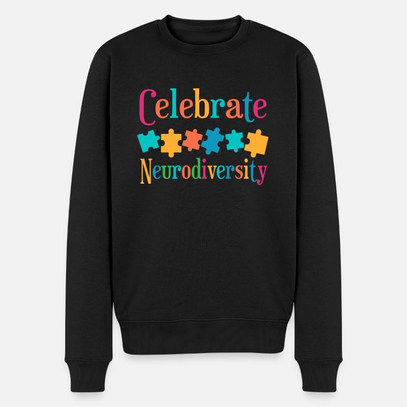 Célébrez la neurodiversité - Pull Premium bio Homme - noir