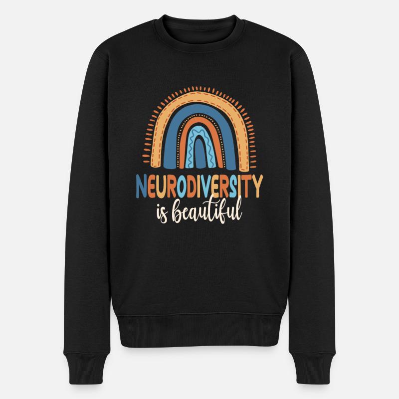 Autisme Neurodiversité - Pull Premium bio Homme - noir