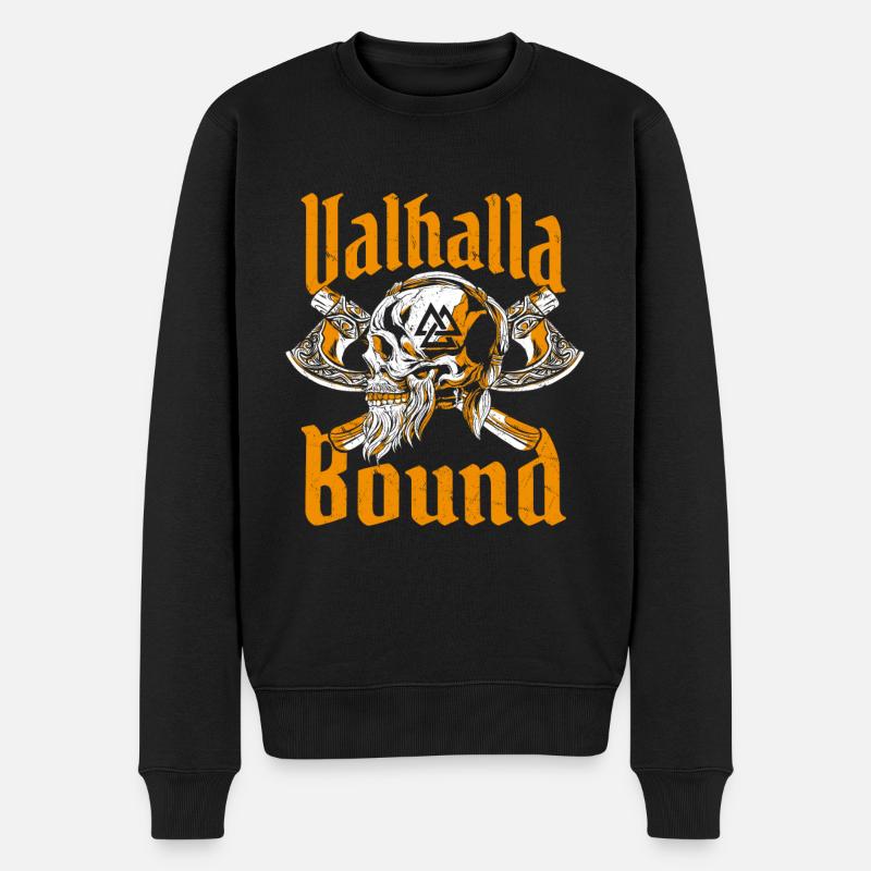 Wikinger Valhalla Bund - Männer Premium Bio Pullover - Schwarz
