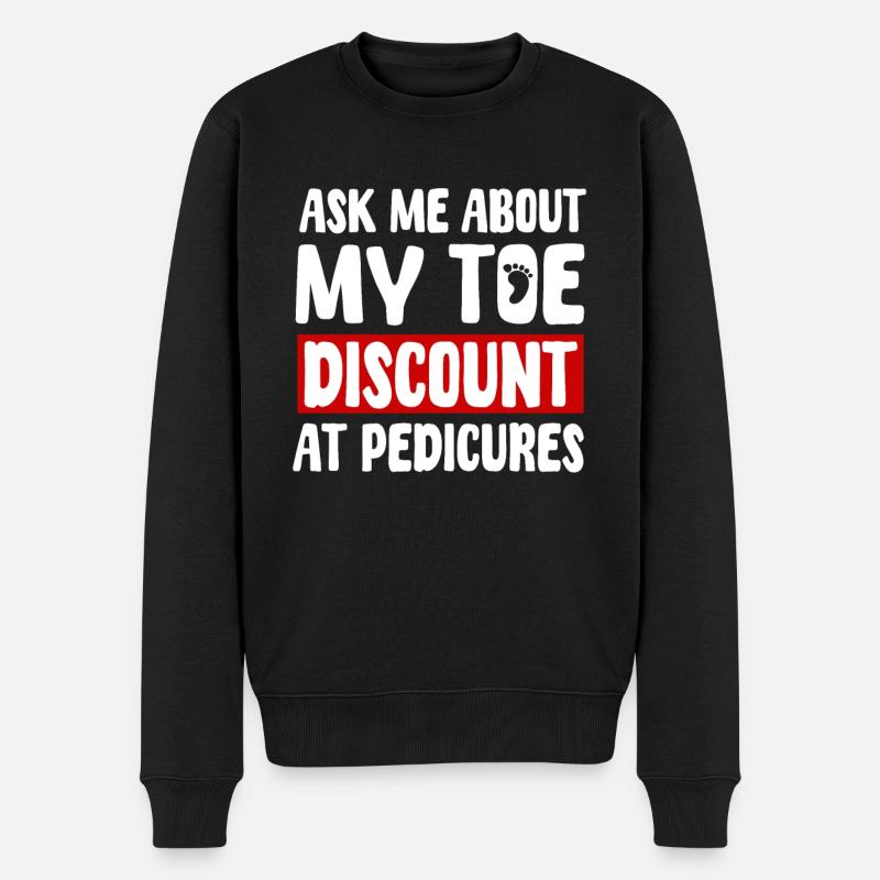 Witzige Zehenamputation Geschenkidee - Männer Premium Bio Pullover - Schwarz