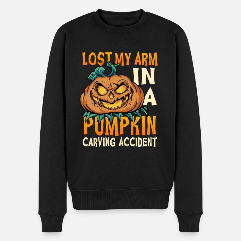 Amputé d’un bras Halloween - Pull Premium bio Homme - noir