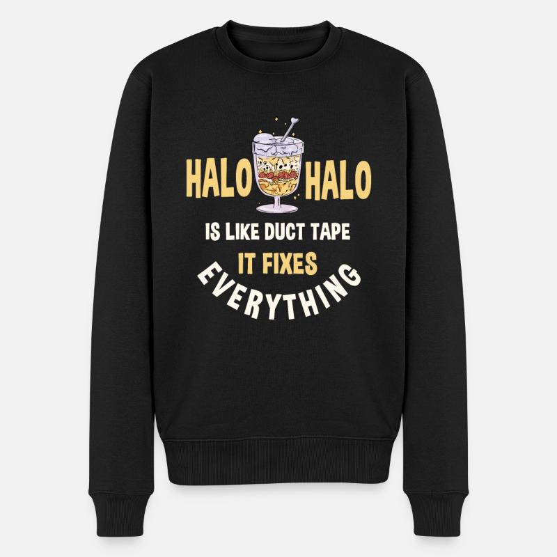 Drôle Halo Halo Dicton - Pull Premium bio Homme - noir