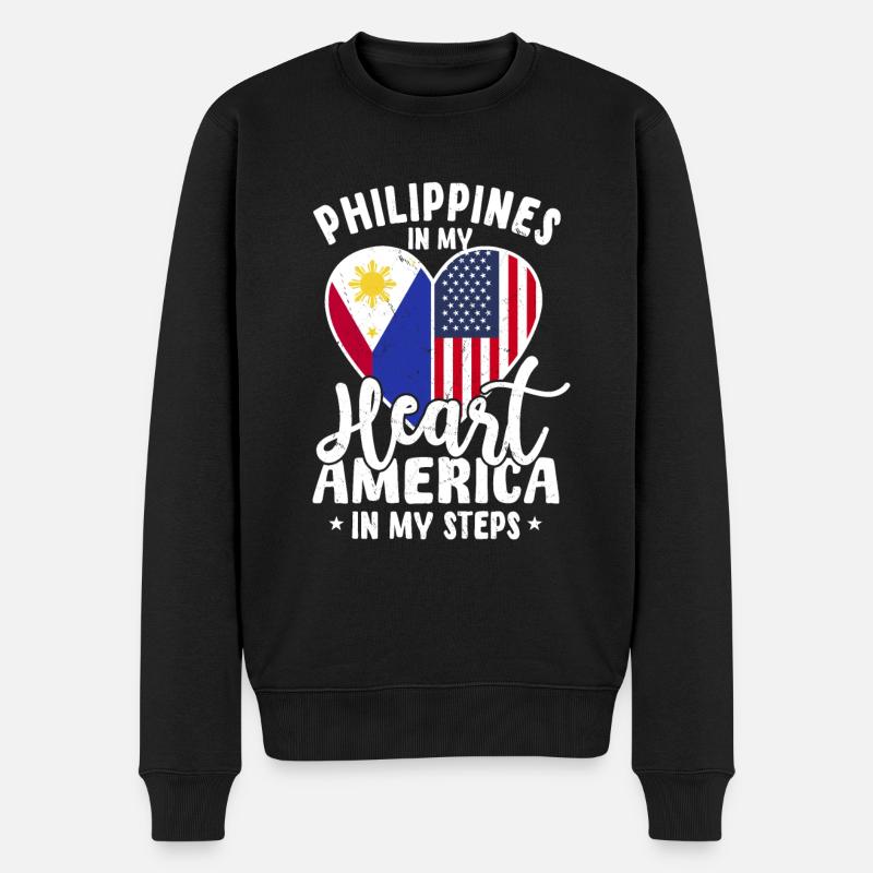 Cadeau philippino-américain - Pull Premium bio Homme - noir