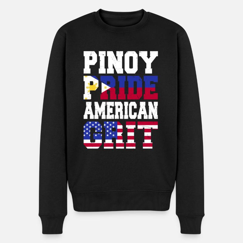 Pinoy Pride Courage Américain - Pull Premium bio Homme - noir