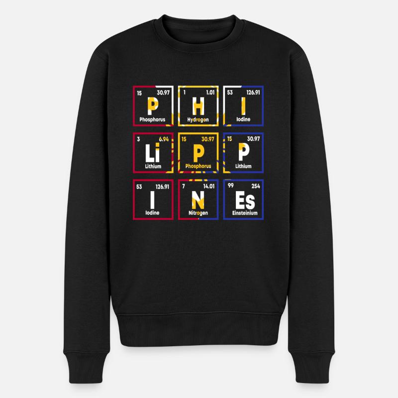 Philippinen Periodensystem Design - Männer Premium Bio Pullover - Schwarz
