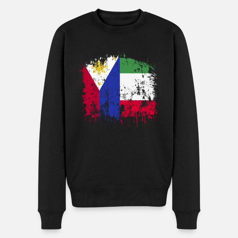 Drapeau des Philippines Italie - Pull Premium bio Homme - noir