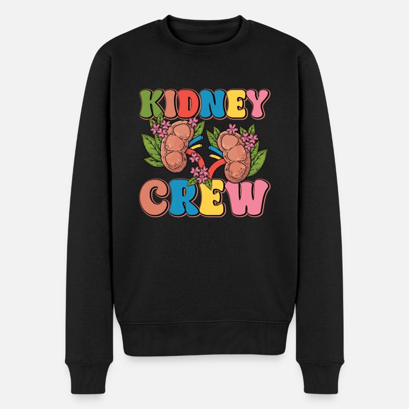 Dialyse-crew - Männer Premium Bio Pullover - Schwarz