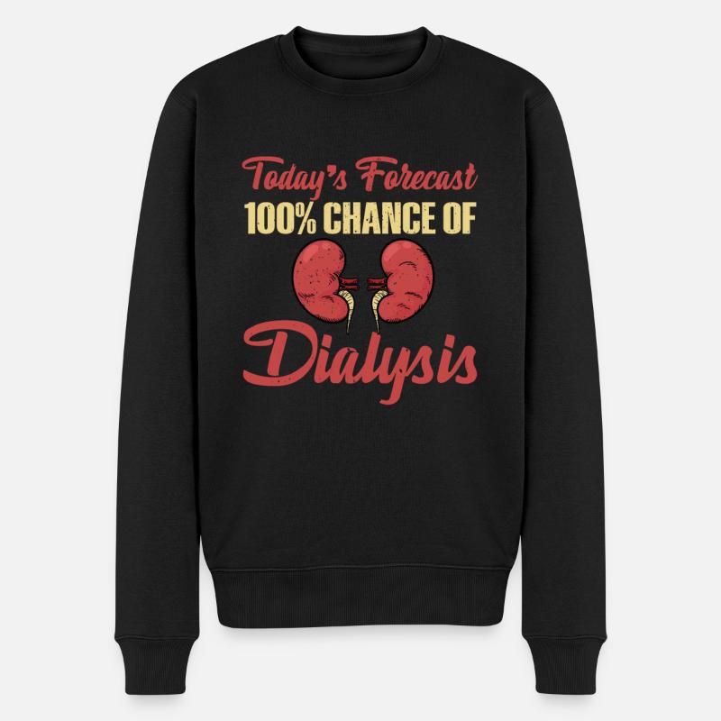 Cadeau pour les patients dialysés - Pull Premium bio Homme - noir