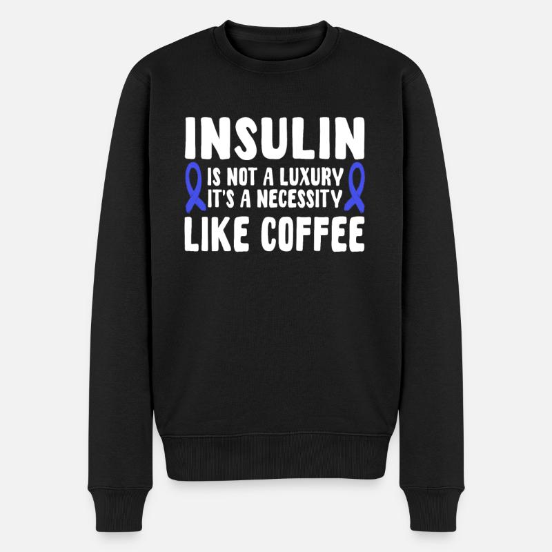 Insuline et café - Pull Premium bio Homme - noir