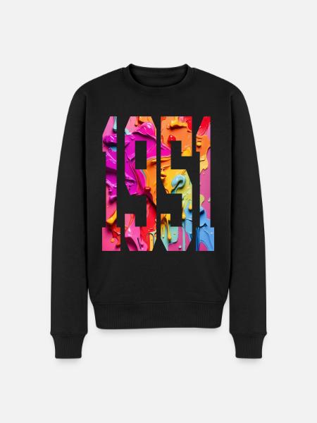 BUNT 75TH BIRTHDAY 1951 - Men's Premium Organic Jumper - black