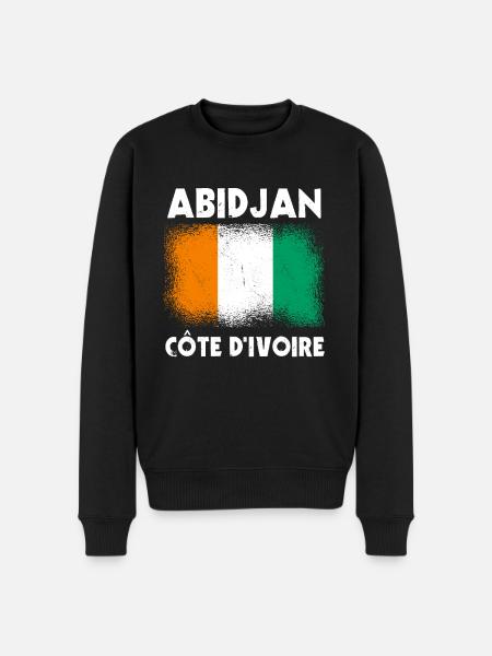 Abidjan, Côte d'Ivoire - Men's Premium Organic Jumper - black