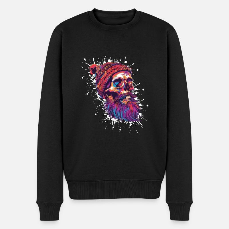 Crâne de bûcheron - Pull Premium bio Homme - noir