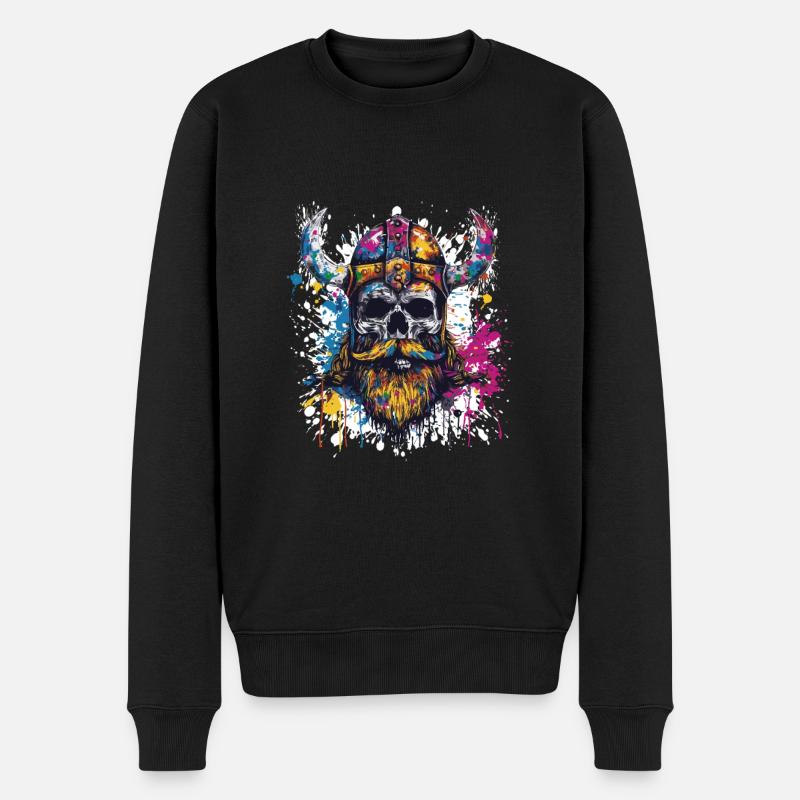 Crâne Viking - Pull Premium bio Homme - noir