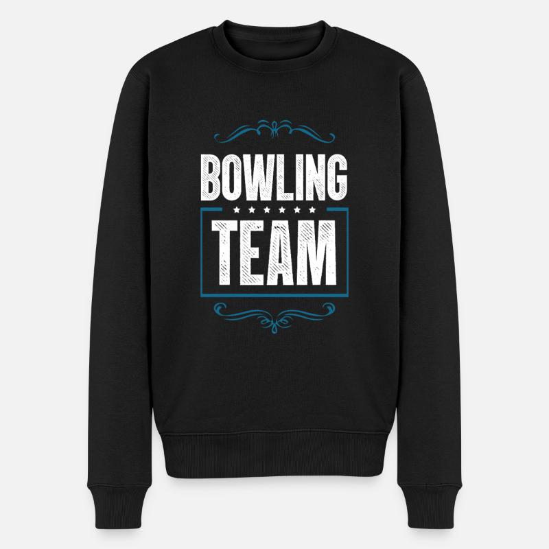 Bowling Crew - Männer Premium Bio Pullover - Schwarz