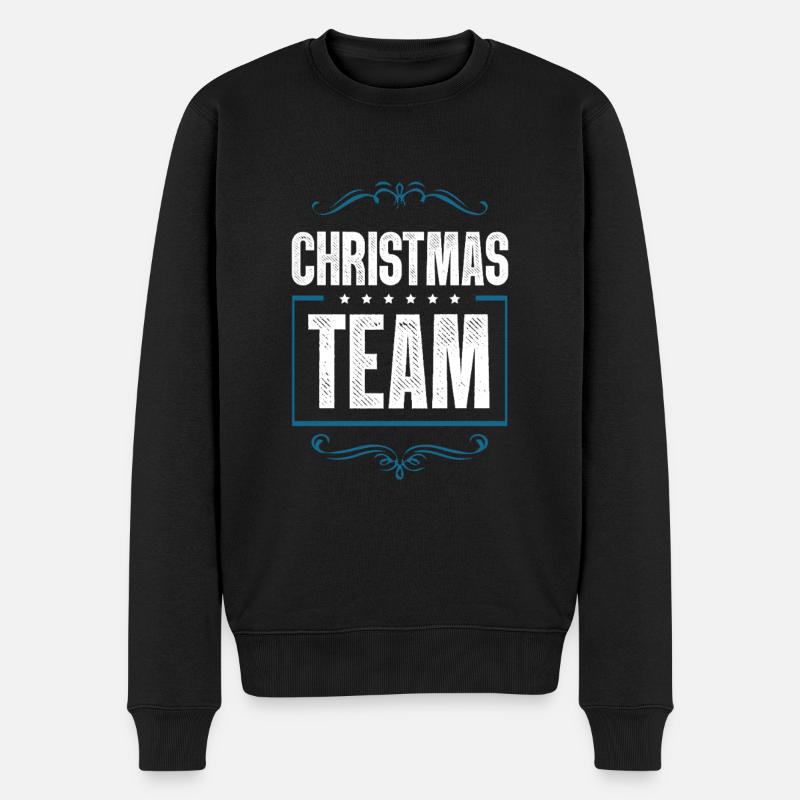 Christmas Crew - Männer Premium Bio Pullover - Schwarz
