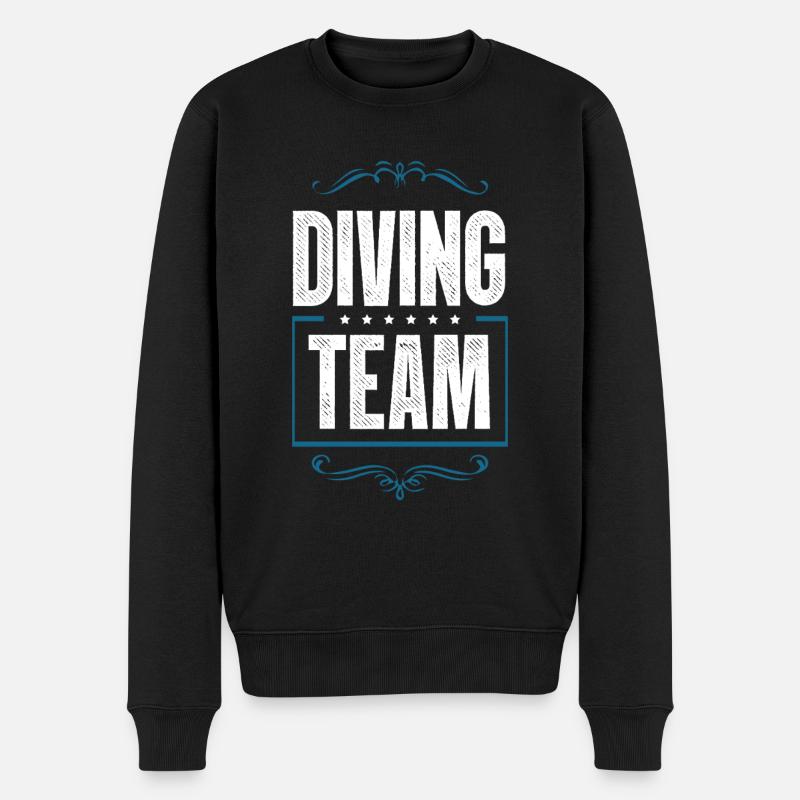 Diving Crew - Men's Premium Organic Jumper - black
