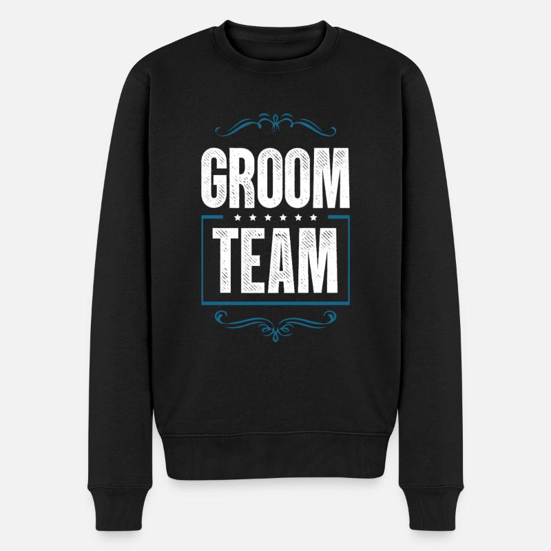 Groom Team - Männer Premium Bio Pullover - Schwarz