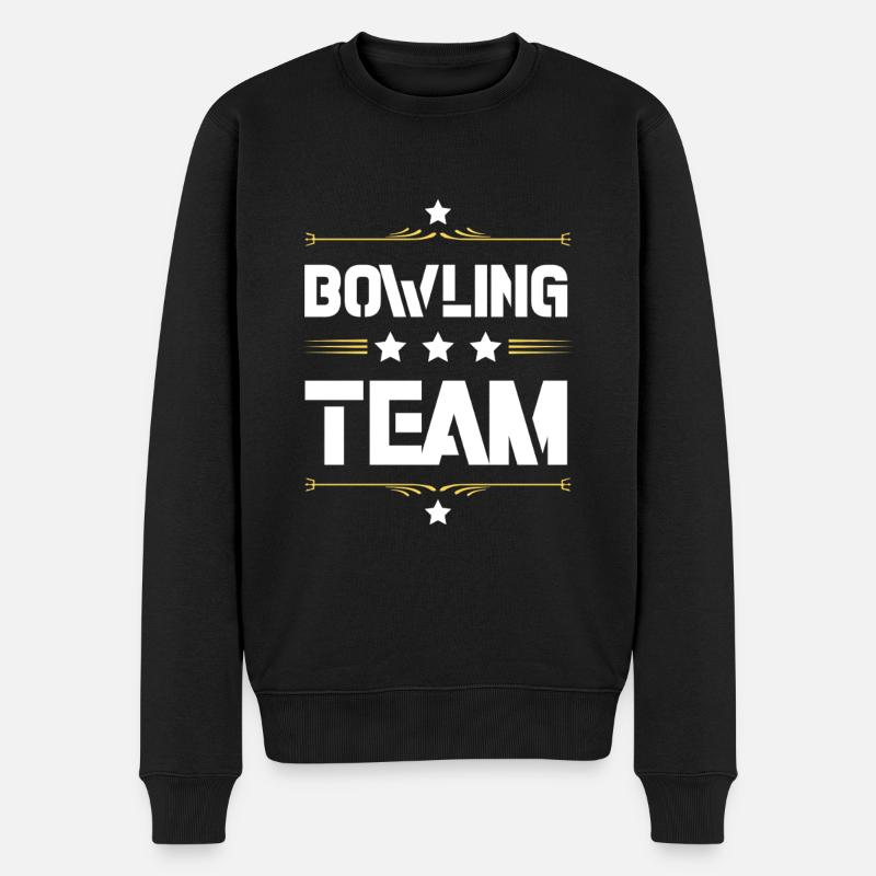 Bowling Team - Männer Premium Bio Pullover - Schwarz