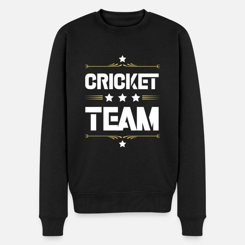 Cricket Team - Männer Premium Bio Pullover - Schwarz