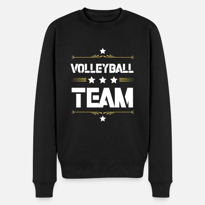 Volleyball Team - Männer Premium Bio Pullover - Schwarz
