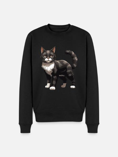 Cat Animal - Men's Premium Organic Jumper - black
