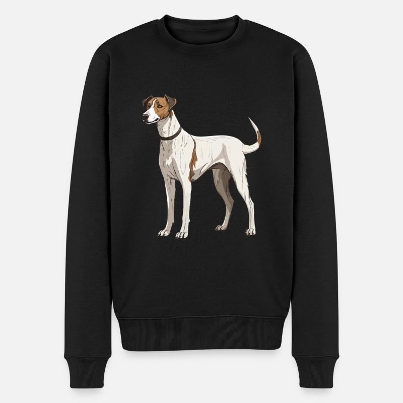 Chien lévrier - Pull Premium bio Homme - noir