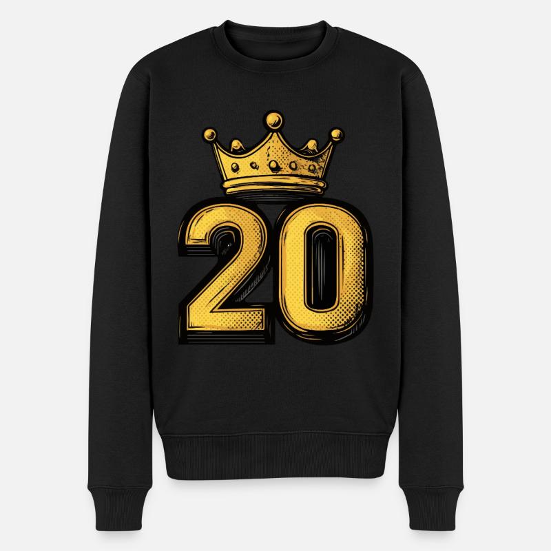 Couronne à 20 chiffres - Pull Premium bio Homme - noir