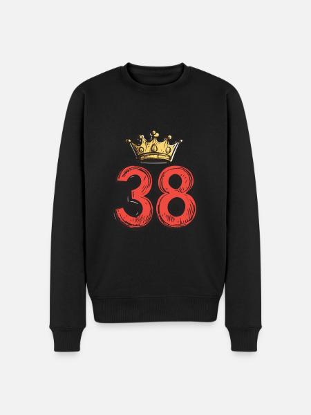 38 Number Krone - Men's Premium Organic Jumper - black