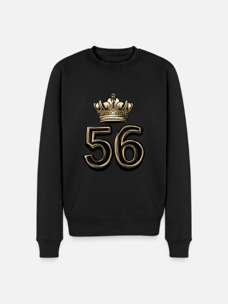 56 Number Krone - Men's Premium Organic Jumper - black