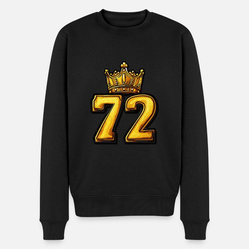 Couronne à 72 chiffres - Pull Premium bio Homme - noir