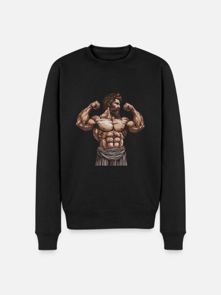 Muscle Bodybuilder - Men's Premium Organic Jumper - black